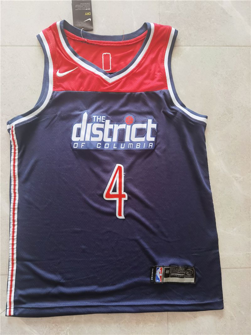 Men Washington Wizards #4 Westbrook Blue Game 2021 Nike NBA Jersey